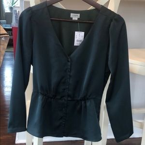 J.Crew satin crepe blouse